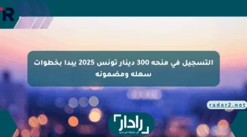 التسجيل في منحة 300 دينار تونس 2025 يبدأ بخطوات سهلة ومضمونة